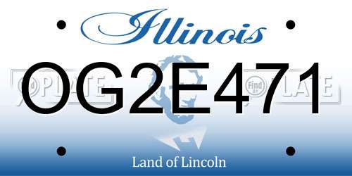 OG2E471 Illinois License Plate
