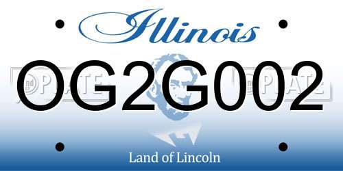 OG2G002 Illinois License Plate