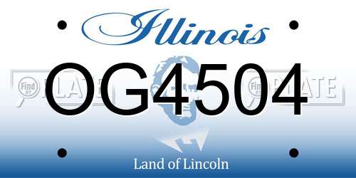 OG4504 Illinois License Plate