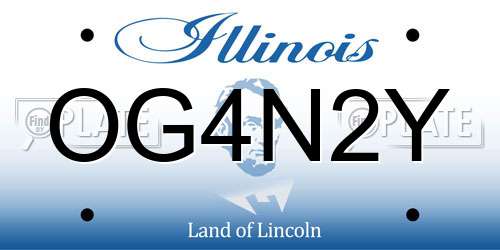 OG4N2Y Illinois License Plate