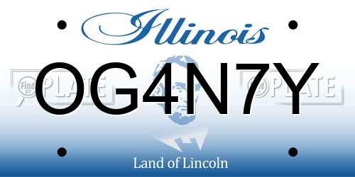 OG4N7Y Illinois License Plate