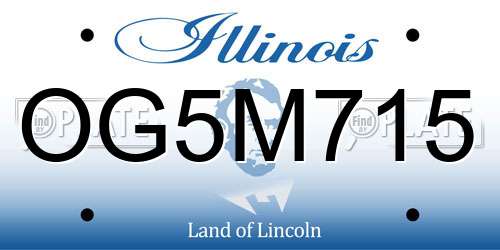 OG5M715 Illinois License Plate