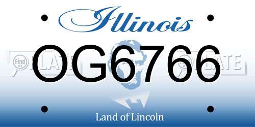 OG6766 Illinois License Plate