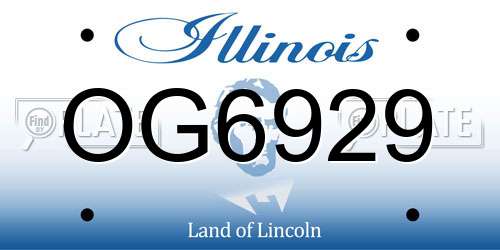 OG6929 Illinois License Plate