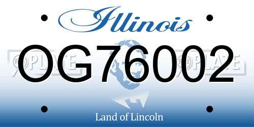 OG76002 Illinois License Plate
