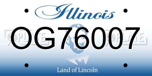 OG76007 Illinois License Plate