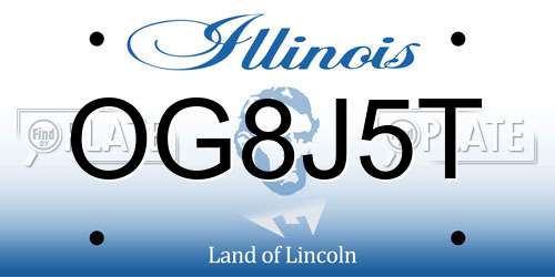 OG8J5T Illinois License Plate
