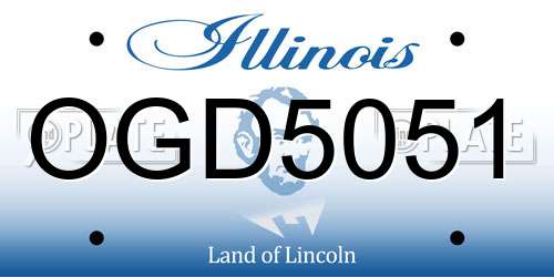 OGD5051 Illinois License Plate
