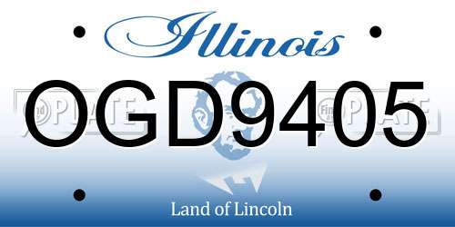 OGD9405 Illinois License Plate