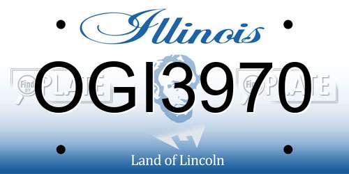 OGI3970 Illinois License Plate