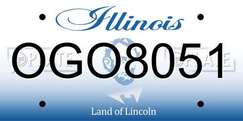 OGO8051 Illinois License Plate