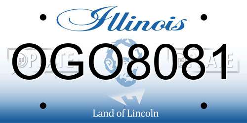OGO8081 Illinois License Plate