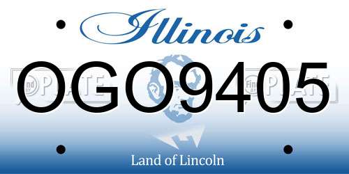 OGO9405 Illinois License Plate
