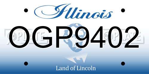 OGP9402 Illinois License Plate
