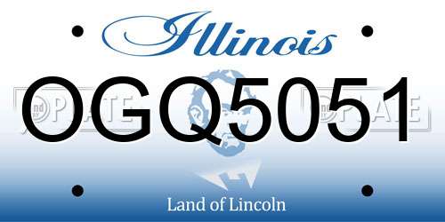 OGQ5051 Illinois License Plate