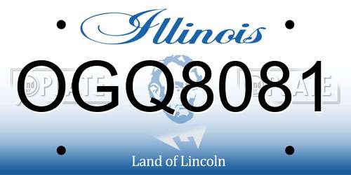 OGQ8081 Illinois License Plate