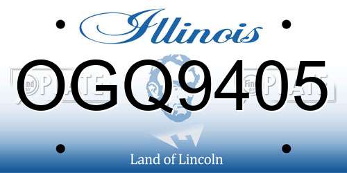 OGQ9405 Illinois License Plate