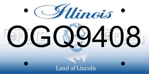OGQ9408 Illinois License Plate