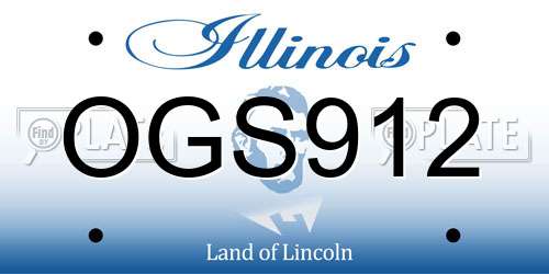 OGS912 Illinois License Plate