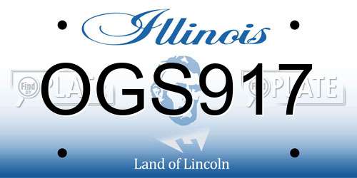OGS917 Illinois License Plate