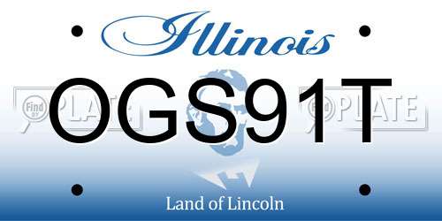 OGS91T Illinois License Plate
