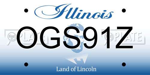 OGS91Z Illinois License Plate