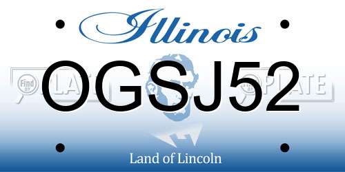 OGSJ52 Illinois License Plate