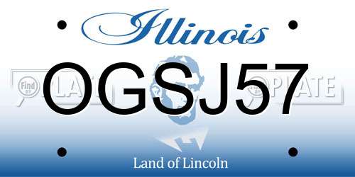 OGSJ57 Illinois License Plate