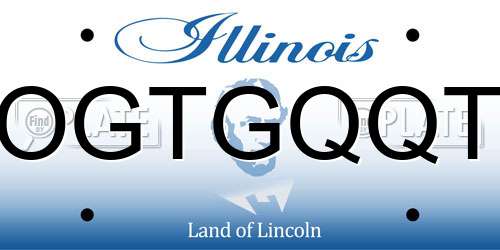 OGTGQQT Illinois License Plate