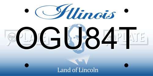 OGU84T Illinois License Plate