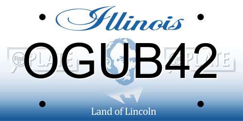 OGUB42 Illinois License Plate