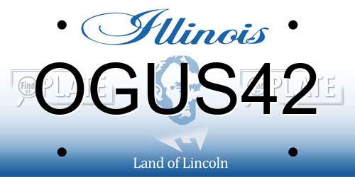 OGUS42 Illinois License Plate