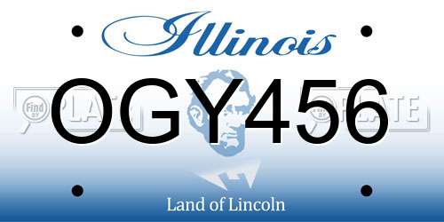 OGY456 Illinois License Plate