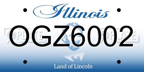 OGZ6002 Illinois License Plate