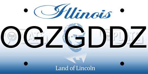 OGZGDDZ Illinois License Plate