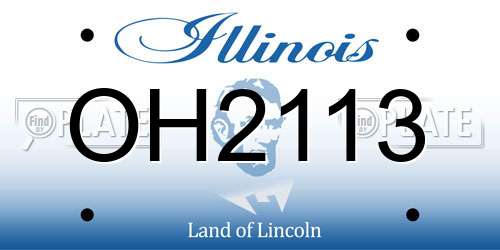 OH2113 Illinois License Plate