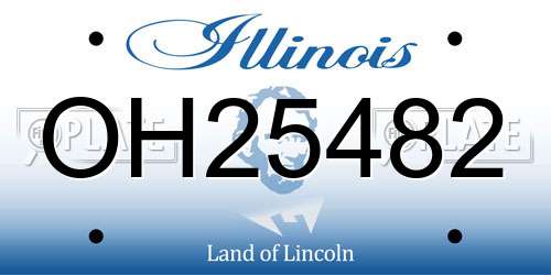OH25482 Illinois License Plate