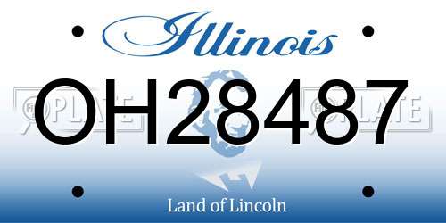 OH28487 Illinois License Plate