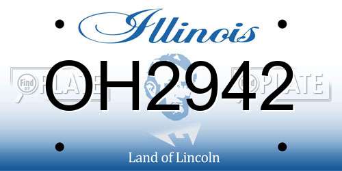 OH2942 Illinois License Plate