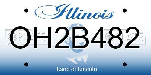 OH2B482 Illinois License Plate