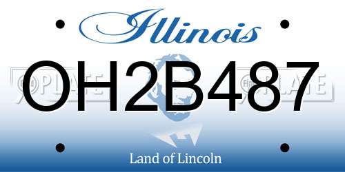 OH2B487 Illinois License Plate