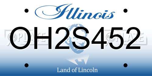 OH2S452 Illinois License Plate