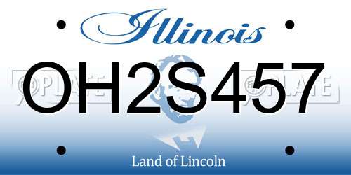 OH2S457 Illinois License Plate