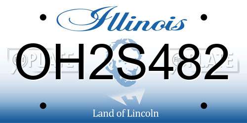 OH2S482 Illinois License Plate
