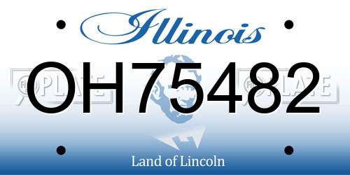 OH75482 Illinois License Plate