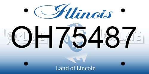 OH75487 Illinois License Plate