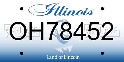 OH78452 Illinois License Plate