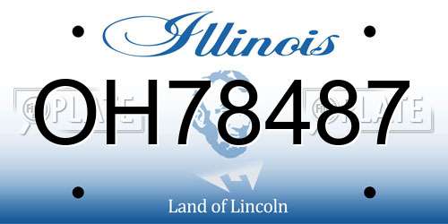 OH78487 Illinois License Plate