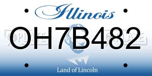 OH7B482 Illinois License Plate