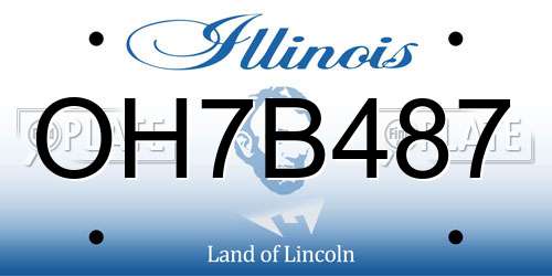OH7B487 Illinois License Plate